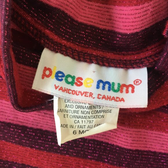 Please Mum Girls Baby Sz 6 Months Sparkle Red Pink Shirt Stripe Vancouver Canada - Picture 8 of 13